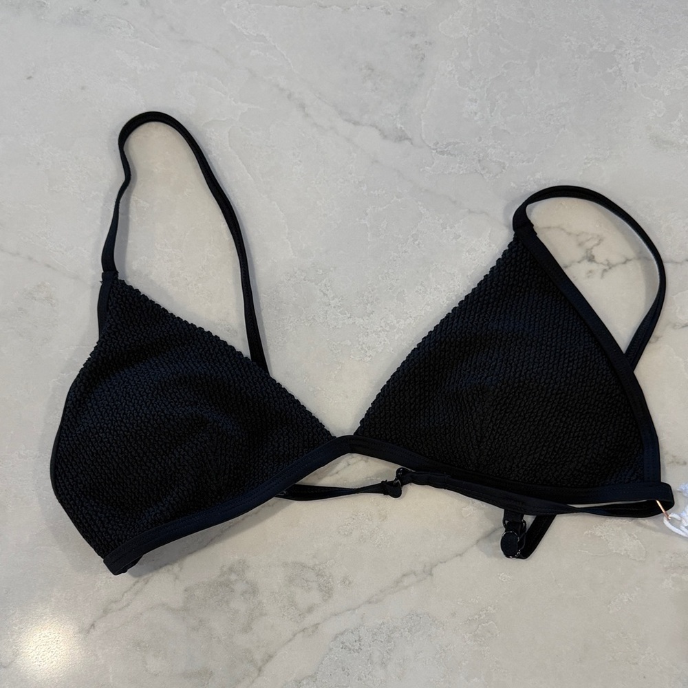 Good American Black Bikini Top